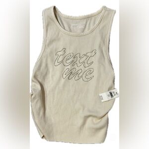 🐤 NWT Aerie TEXT ME Small Ruched Sides Crop Top